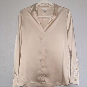 a new day Champagne Gold Satin Blouse